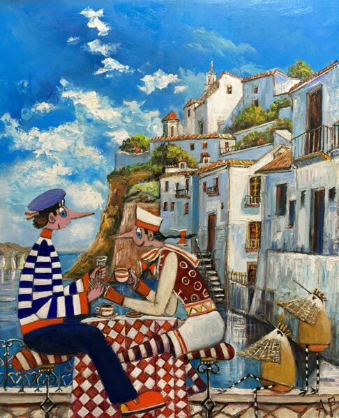 Sometimes we have a moment to ourselves - a painting by Artur Płachta