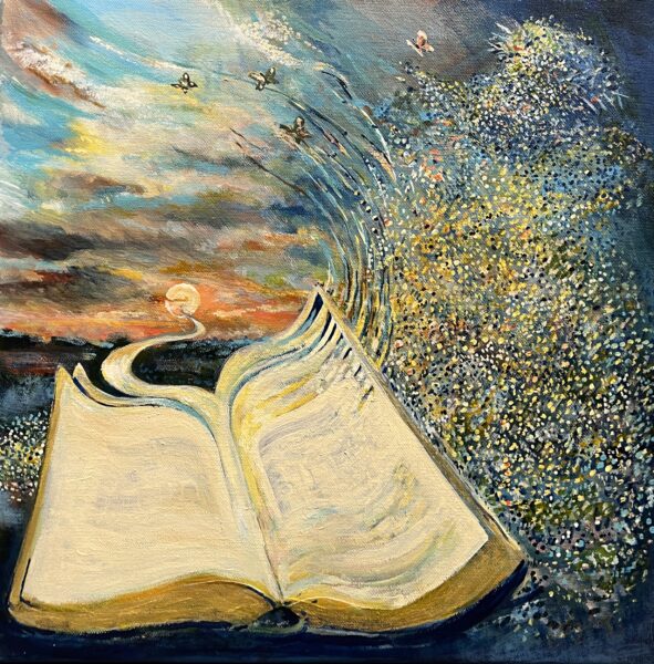 The Luminous Book - a painting by Andrzej Dąbek