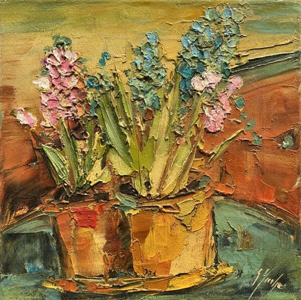 Spring in Texture - a painting by Grażyna Mucha