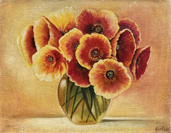 Amber Poppies - a painting by Barbara Nawrot