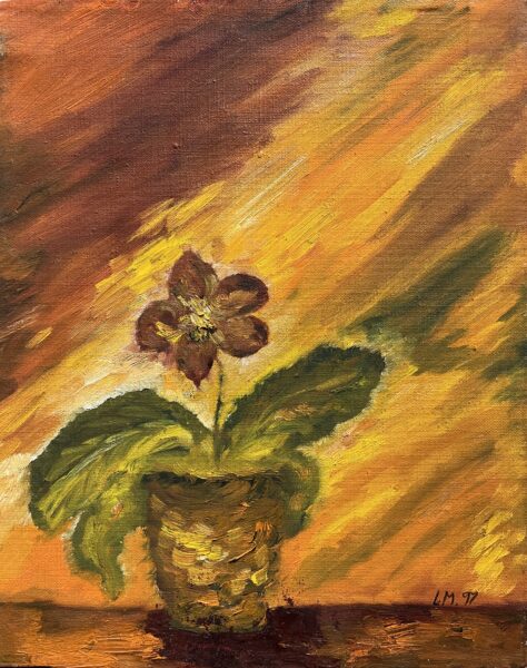 Solitaire - a painting by European school (XX)