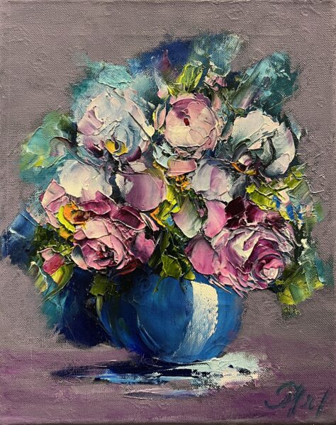 Violet Bloom - a painting by Danuta Mazurkiewicz