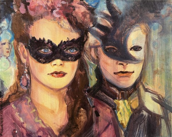 Masked Souls - a painting by European school (XX)