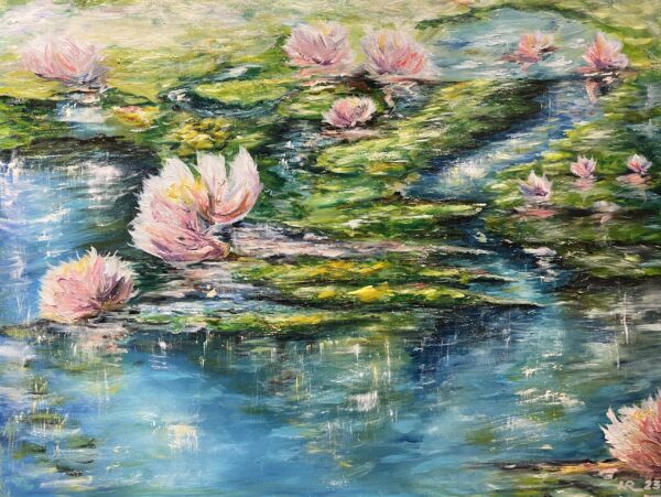 Lily Reflections - a painting by Ryszard Węglarz
