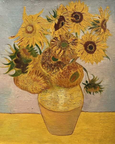 Sunflowers Reimagined - a painting by European school (XX)