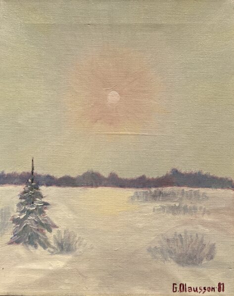 The Lone Spruce - a painting by European school (XX)