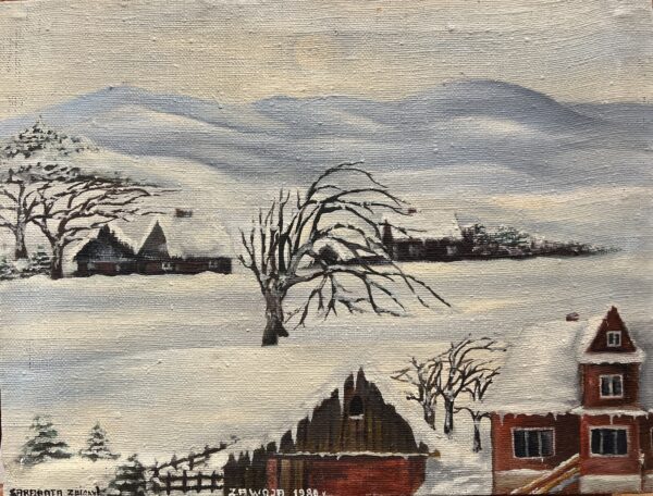 Winter in Zawoja - a painting by European school (XX)