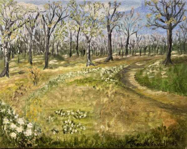 Spring Meadow - a painting by European school (XX)