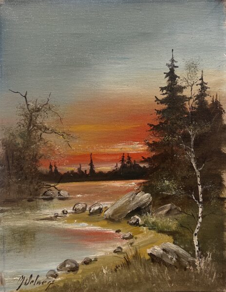 Fire in the Sky - a painting by European school (XX)