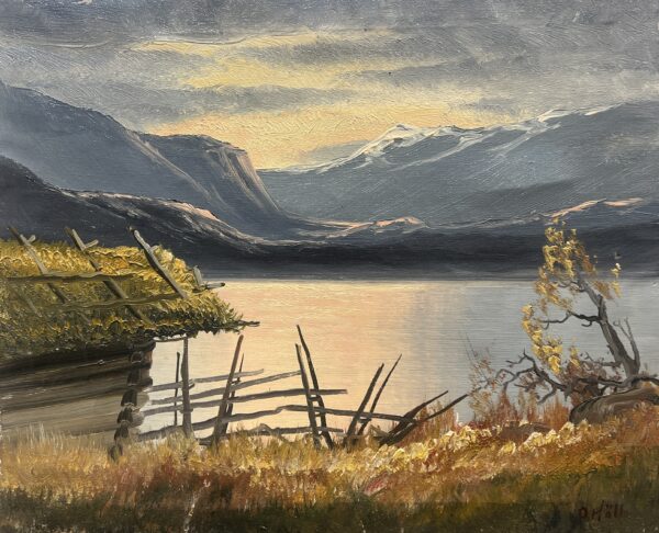 Twilight at the Fjord - a painting by European school (XX)