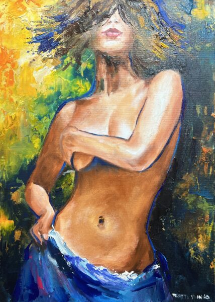 Girl - a painting by Pentti Vainio