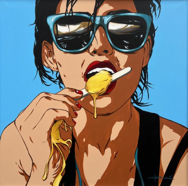 Ice cream - a painting by Marian Jesień