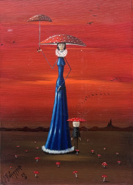 Mrs. Toadstool - a painting by Jarosław Kiełczyński
