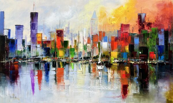 City - a painting by Alfred Anioł
