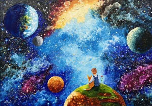 Little Prince - a painting by Urszula Lemańska