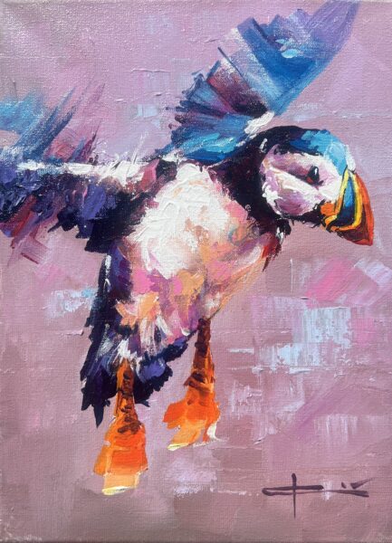 Puffin - a painting by Marian Jesień