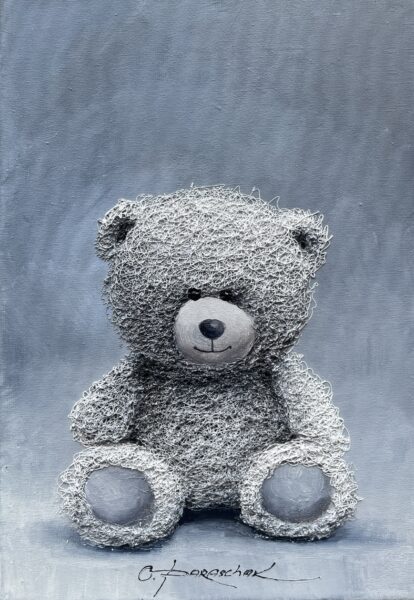 Teddy bear - a painting by Oksana Parashchak