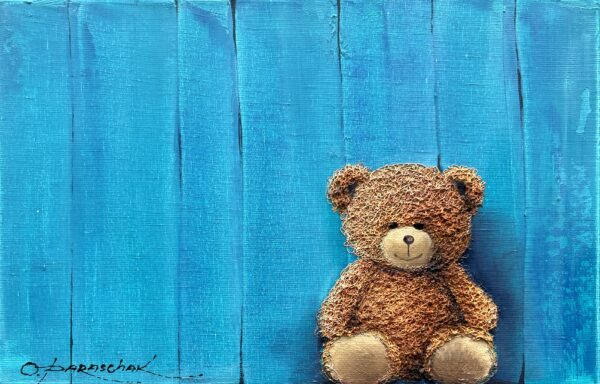 Teddy bear - a painting by Oksana Parashchak